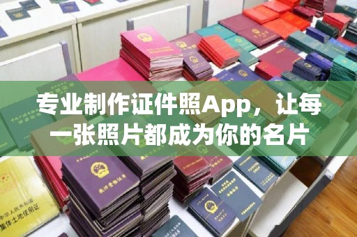 泾阳专业制作证件照App，让每一张照片都成为你的名片